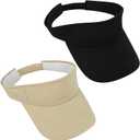 2 Pack Sports Visors Hats Women Adjustable Outdoor Sun Visor Golf Beach Travel Men Cap