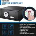 Barska AX11224 Biometric Fingerprint Security Home Safe Box 0.79 Cubic Ft, Black