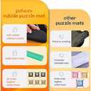 Jigsaw Puzzle Mat Roll Up, Portable Saver Pad 48 x 31 Up to 2000 Pieces, Puzzles Matt Rollup with Non-Slip Rubber Bottom & Smooth Top. (6 Puzzle Sorting Trays & 1 Storage Bag) (Black)
