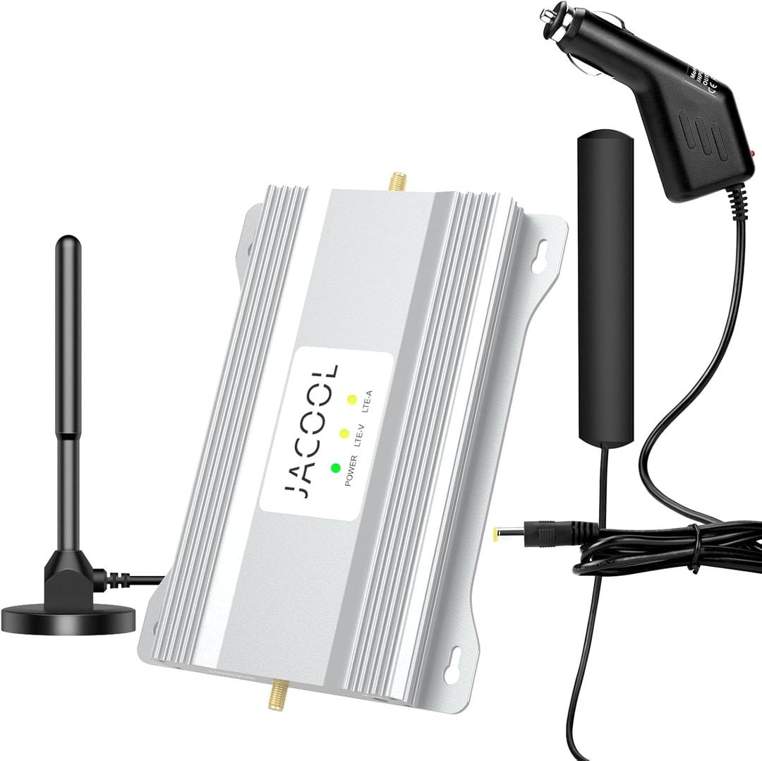 Cell Phone Signal Booster for Car, Truck & SUV  Boost 5G & 4G LTE Band 12/13/17 for Verizon, AT&T & T-Mobile, FCC Certified Mobile Cellular Repeater for Vehicles