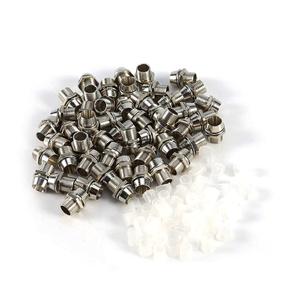 LED Holder, 5mm Light Emitting Diode Bezel for Panel Mount Display Socket Base, 50 pcs Silver Color Thread Mount Size 8mm