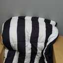 PAVILIA Striped Throw Blanket for Sofa Couch | Soft Flannel Fleece Stripe Black and White Decorative Throw | Warm Cozy Lightweight Microfiber | 50 x 60 Inches