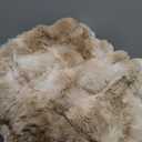 Cozy Bliss Faux Fur Throw Blanket for Couch, Fuzzy Soft Plush Thick Bubble Blanket for Sofa Bedroom Living Room, 50 * 60 Inches Tie-dye Beige
