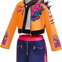 Rumi Costume Kids Girls Halloween Outfit Include Jacket,Tshirt,Shorts, Size 120