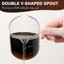 Patelai 2 Pcs 8oz Espresso Cups, Glass Measuring Cups with Double Spouts & Handle, Milk Frothed Cup Coffee Bars Accessories for Machine, Scale Glass Jars for Coffee, Water, Yogurt, Juice, Oil, 250ml