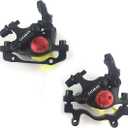 MTB Road XTECH HB-100 MTB Road Line Pulling Hydraulic Disc Brake Calipers Front & Rear Mountain Bike Disc Brake E-Bike Disc Brake Set (1 Pair Black)