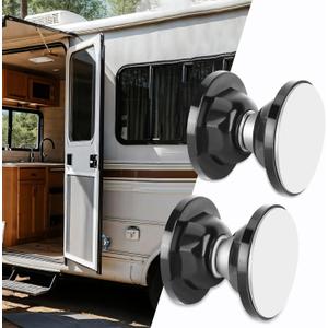 Sissinda Magnetic Door Catch, RV Door Holder Baggage Door Catch for RV, Camper, Motorhome,Travel Trailers to Keep Door Open, Sturdy&Durable (Black, 1.8 Inch-1 Pack)
