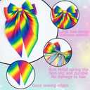 2 x Rainbow Hair Bows for Women Rainbows Bow Hair Clips Big Bows Hair Barrettes Elegant Rainbow Hair Accessories for Girls Pride Day Party Supplies