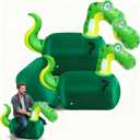 Hiboom 2 Set Inflatable Bouncy Dinosaur Toys with Slip Cover Bounce Animal Dinosaur Hopper Toy Ride On Indoor Outdoor Toys Large Bouncy Toy for Birthday Party Gifts Supplies Up to 250 Pounds
