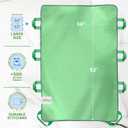 Absorbent Positioning Bed Pads for Elderly with 8 Handles 34"x52"- 2 Pack of Washable Waterproof Incontinence Draw Sheets - Reusable Bed Mobility Under Pads for Seniors Disabled & Bedridden Patients