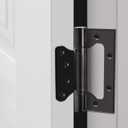 6 Pack Non-Mortise Door Hinges, 4 x 3 inch Stainless Steel Door Hinge, Easy to Install with Mounting Screws,Black
