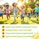 2 x Vitamin D3 K2 Drops for Kids - Omega 3, Vitamin E, Calcium, Magnesium & Zinc for Better Absorption - Liquid MK7 1000 IU D3 Support Healthy Bones, Teeth & Heart - Non-GMO, Pineapple, 2 Fl Oz