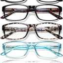 Gaoye Reading Glasses Men/Women, Eyeglasses, Blue Light Readers for Men/Women, Computer Eye Glasses, Cheaters (A2-5 Pack Mix Color), Magnification Strength: 1.25 x