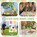 Soulchen 24 Pcs Easter Party Game Rabbit Bunny Table Tennis Balls Yellow Chicken Chickie Plastic Funny Table Tennis Stress Props 40 mm for Spring Playing Party Favors Gift Bag Filler(Easter Rabbit)