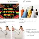 Black History Month Backdrop 6x4FT African American Black History Month Photography Background Festival Party Decorations Supplies Photo Props (6x4FT: 72x48 inch)