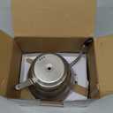 Pour Over Kettle for Manual Drip Coffee and Tea with Thermometer 28oz Gooseneck Kettle with Flow Control Stainless Steel Water Kettle for Stovetop,800ml,4 Cup,Silver,1Pack (0.9 Quarts)