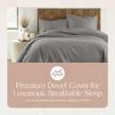 100% Organic Cotton Duvet Cover Twin Size - Naturally Soft Lightweight & Cooling Duvet Cover Set with Decorative Shams - Premium GOTS Certified 300 Thread Count Sateen Weave (Stone, Twin)
