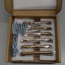 Goo-Ki 6 Pack 3'' Center to Center Antique Brass Cabinet Bar Pulls Vintage Drawer Handles Closet Classic Retro Home Kitchen Improvement Hardware