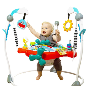 Baby Einstein Ocean Explorers Airplane Adventure 2-in-1 Interactive Baby Jumper Activity Center with Lights Ages 6 Months +, Max Weight 25 lbs., Unisex