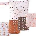 HappyFlute 9 Sets Newborn Baby Cloth Pocket Diapers One Size Adjustable Reusable Washable for Baby Boys and Girls(6-33 pounds,0-3 Years),One Wet Bag+4Diapers and 4Inserts