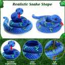 MGZTTHW Giant Stuffed Snake, Lifelike Plush Animal, 110 in Large Toy Snake for Kids, Perfect for Birthday Presents & Parties