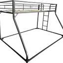 L-Shape Triple Bunk Bed with Trundle for 4 Kids Adults,Twin Over Twin Over Twin Bunk Bed with Guardrai & Noise-Free Wood Slats,Space Saving Design,No Box Spring Needed,Black