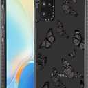 Toycamp for Samsung Galaxy S20 Plus Case for Women, Black Butterfly Cute Animal Girly Print Design for Girls Teens Case, (6.7 Inch), Black