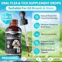 4 x Oral Itch Relief Support Drops for Dogs, Natural Anti-Itch Drops with Neem, Oregano for Puppy, Gentle Herbal Supplement Drop for All Breeds and Ages - Beef Flavor, 2 FL.Oz