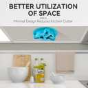 Banyaa Jar Opener Bottle Opener for Seniors with Arthritis - Under Cabinet Jar Opener for Weak Hands, Rotary Lid Opener, Easy Twist-Off Lids for Jars & Bottles, Original Kitchen Gadgets (Cyan)