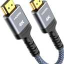 Highwings Short HDMI Cable, 1.06ft Total Length, 0.69ft Cable Length, HDR Braided HDMI Cord, 4K HDMI Cord High Speed with Ethernet/ARC, 3D, HDCP 2.2, Compatible for Monitor,PC and More (Grey)