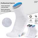 Athletic Ankle Socks 3 Pack Men Women,Moisture Wicking Cushioned Running Socks,Compression Arch Support Basketball