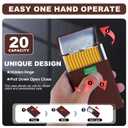 6 x Plastic Cigarette Case with Pull Down Off, Holds 20 Cigarettes (Fits 100mm 100S) (Brown)