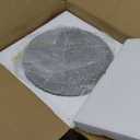 MyGift 11-inch Modern Gray Concrete Round Bathroom Vanity Tray, Cologne and Perfume Tray for Dresser Top