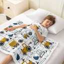 Feelyou Construction Excavator Throw Blanket Kids Toddler 40" x 50"