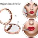 GAOLZIUY Compact Mirror, Rose Gold Special Aunt Hand Mirror, 2.5 inches, Portable, Home Mirror for Mother's Day, Birthdays