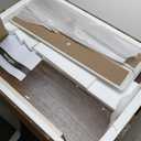 Huuger Nightstand with Charging Station, 3 Drawer Night Stand, 22 Inch Wider Side Table with Storage, Farmhouse Nightstand with Vintage Handles, Thicken Base, for Bedroom, Distressed White (15.8"D x 21.7"W x 23.5"H)