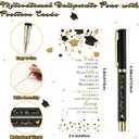 Motiskyy 25 Set Graduation Gifts Party Favor, Class of 2026 Graduation Gifts Bulk Include Ballpoint Pens Positive Cards Acrylic Keychains with Tassel for Middle Senior School Party Supplies (Black)