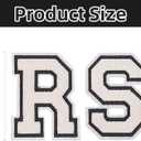 AXEN 26pcs Iron on Letter Patches, Fully Embroidered Varsity Alphabet A-Z Patches for Clothing Hoodies Jacket Backpacks Hat, White 3.1"