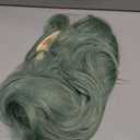 FREE BEAUTY Long Mint Green Wavy Wig for Women 26 Inch Middle Part Curly Wavy Wig Natural Looking Synthetic Heat Resistant Fiber Wig for Daily Party Use