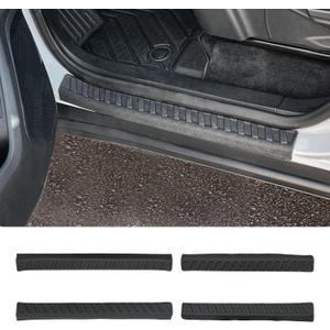 Door Sill Protector Compatible with 2024-2025 Chevrolet Traverse Step Protector Door Edge Step Guard Car Door Dust Shield Cover 2024 Chevy Traverse Exterior Accessories