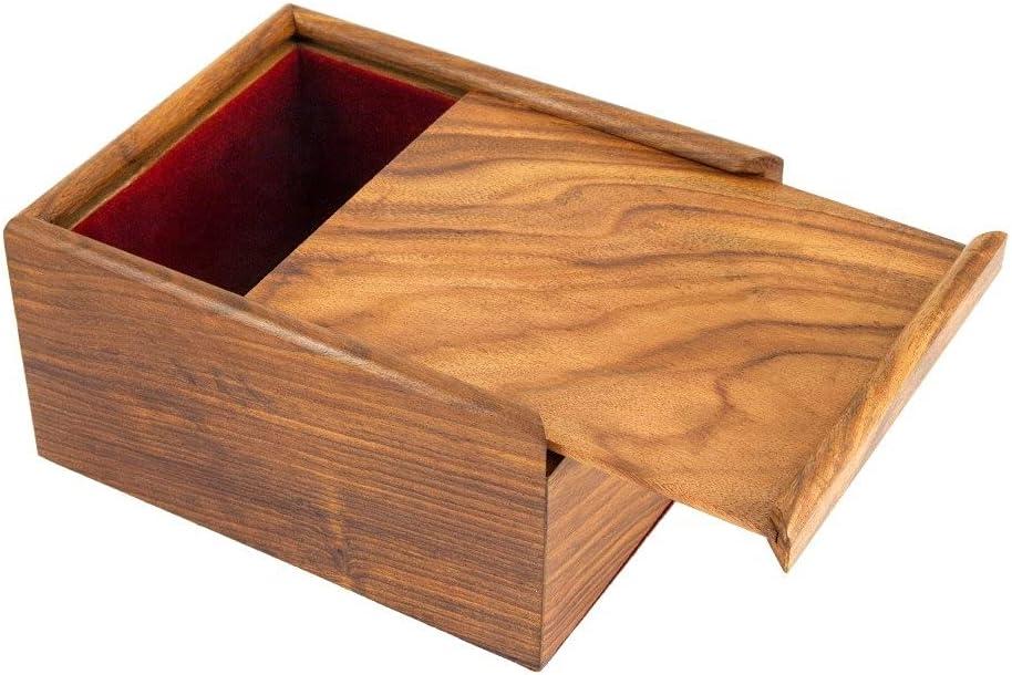 Wooden Chess Piece Case with Sliding Lid