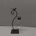 Marbrasse Desktop Glass Planter Hydroponics Vase,Planter Bulb Vase with Holder for Home Decoration,Modern Creative Bird Plant Terrarium Stand, Scindapsus Container (Bulb Vase)