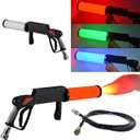 CO2 Cannon Gun Dj,Handheld CO2 Jet Blasterwith RGB LED Lights for Party,with 3m Hose for Christmas,Nightclub,Wedding,Party,Dj Halloween.
