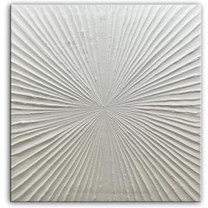 YaSheng Art White Textured Wall Art, 3D Modern Abstract Wall Art Handpainted Oil Painting Minimalist Artworks ,Wall Art for Living Room, Bedroom Wall Decor,Office Wall Decor Home ,Framed Wall Art 24x24inch