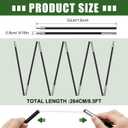 Yaocom Fiberglass Tent Poles Replacement Pre Assembled Black Tent Poles Camping Rod Parts for Hiking Outdoor Camping Backpacking