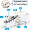 Handheld Sewing Machine,Mini Electric Hand-held Cordless Portable Sewing Machine for Beginners,Easy to Use and Fast Stitch Suitable for DIY,Clothes,Home,Travel (Off White)