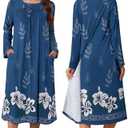 Deyeek Hospital Gowns for Women Tear Away Snap Open Back Dress Long Sleeve Post Surgery Adaptive Nightgown with Pockets No Size