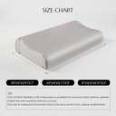 THXSILK 19 Momme 100% Mulberry Silk Pillowcase for Contour Memory Foam Pillow, Contour Pillow Case Cover, Cervical Pillow Case, Pack of 1(Grey, 21"x14.5"x4.9"/4.2")