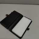 Defencase for iPhone 17 Case Wallet with RFID Blocking Card Holder for Women and Men, Fashion PU Leather Magnetic Snap Flip Zipper Strap Wallet Phone Case for iPhone 17 6.3", Carbon Fiber Black