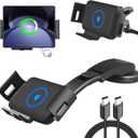 DOODBI 15W Wireless Car Charger Mount for Galaxy Z Fold 5/4/3 car Mount/Accessories,Fast Charging Phone Holder for Galaxy Z Fold 5/4/3/2/S22 Ultra, iPhone 15/14/13 Pro Max,Google Pixel 6 Pro